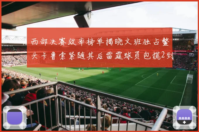 西部决赛效率榜单揭晓文班独占鳌头卡鲁索紧随其后雷霆球员包揽2到5名